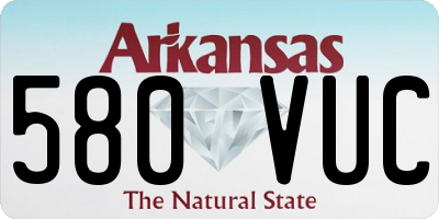 AR license plate 580VUC