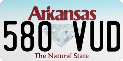 AR license plate 580VUD