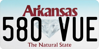 AR license plate 580VUE