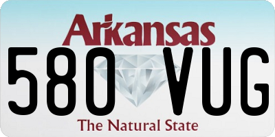 AR license plate 580VUG