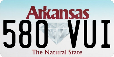 AR license plate 580VUI