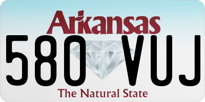AR license plate 580VUJ