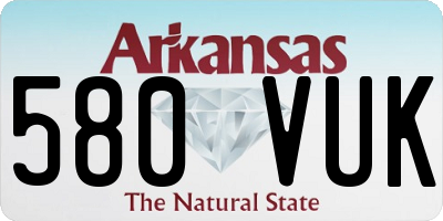 AR license plate 580VUK