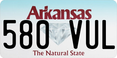 AR license plate 580VUL