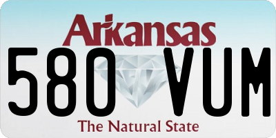 AR license plate 580VUM