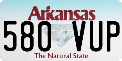 AR license plate 580VUP