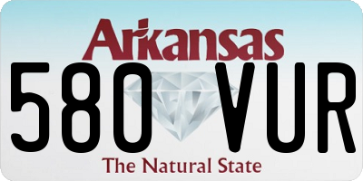 AR license plate 580VUR