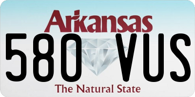 AR license plate 580VUS