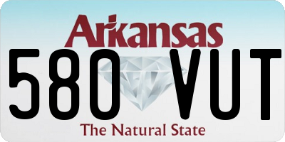 AR license plate 580VUT