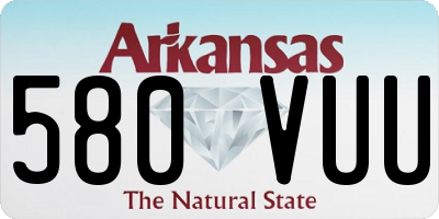 AR license plate 580VUU