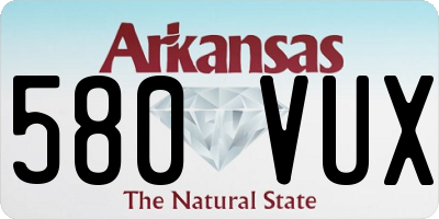 AR license plate 580VUX