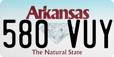 AR license plate 580VUY