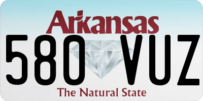 AR license plate 580VUZ