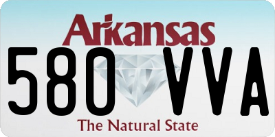 AR license plate 580VVA