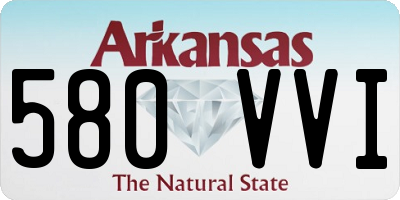 AR license plate 580VVI
