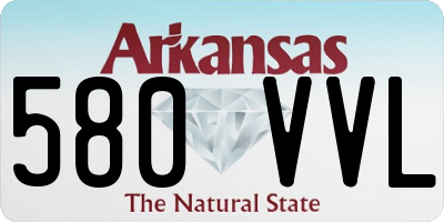 AR license plate 580VVL