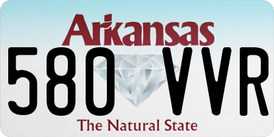 AR license plate 580VVR
