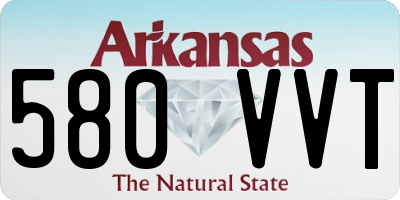 AR license plate 580VVT
