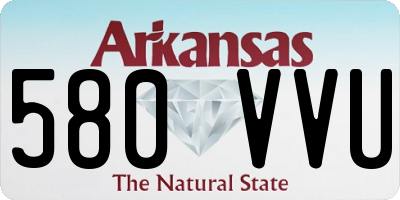 AR license plate 580VVU