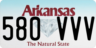 AR license plate 580VVV