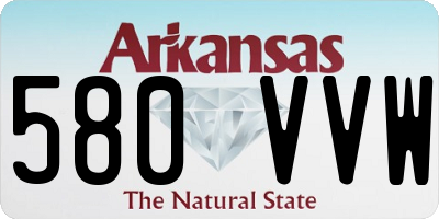AR license plate 580VVW