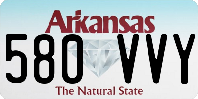 AR license plate 580VVY