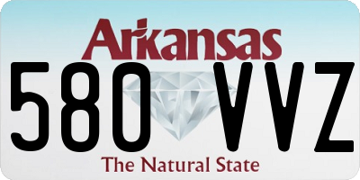 AR license plate 580VVZ