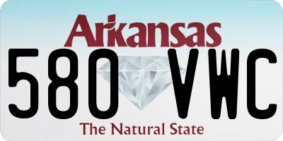 AR license plate 580VWC