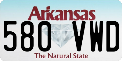 AR license plate 580VWD