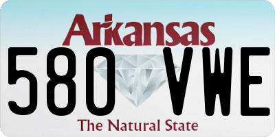 AR license plate 580VWE