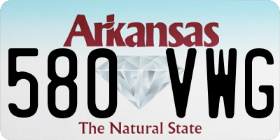 AR license plate 580VWG