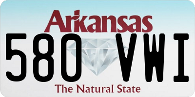 AR license plate 580VWI