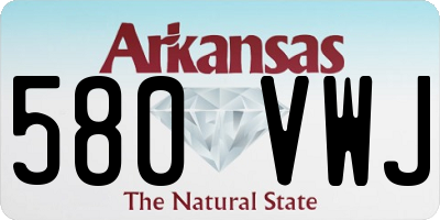 AR license plate 580VWJ