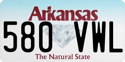 AR license plate 580VWL