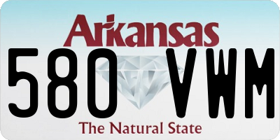 AR license plate 580VWM