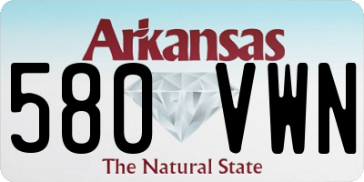 AR license plate 580VWN
