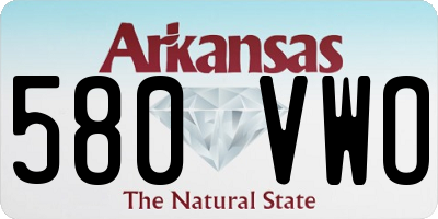 AR license plate 580VWO