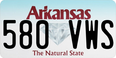 AR license plate 580VWS