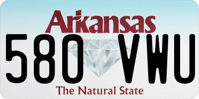 AR license plate 580VWU