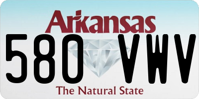 AR license plate 580VWV