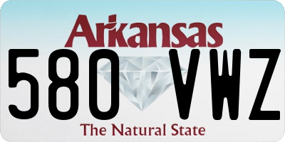 AR license plate 580VWZ