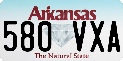 AR license plate 580VXA