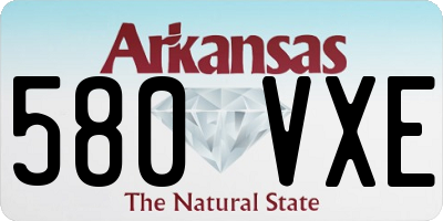 AR license plate 580VXE