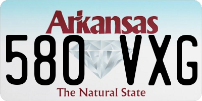 AR license plate 580VXG