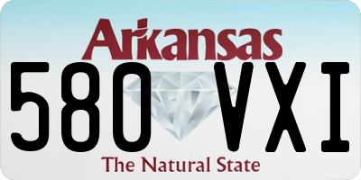 AR license plate 580VXI