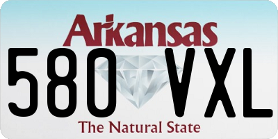 AR license plate 580VXL