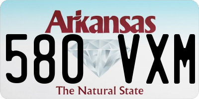 AR license plate 580VXM