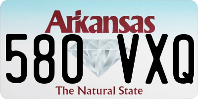 AR license plate 580VXQ