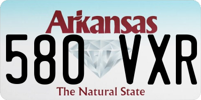 AR license plate 580VXR