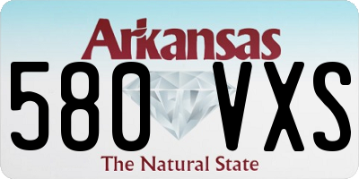 AR license plate 580VXS
